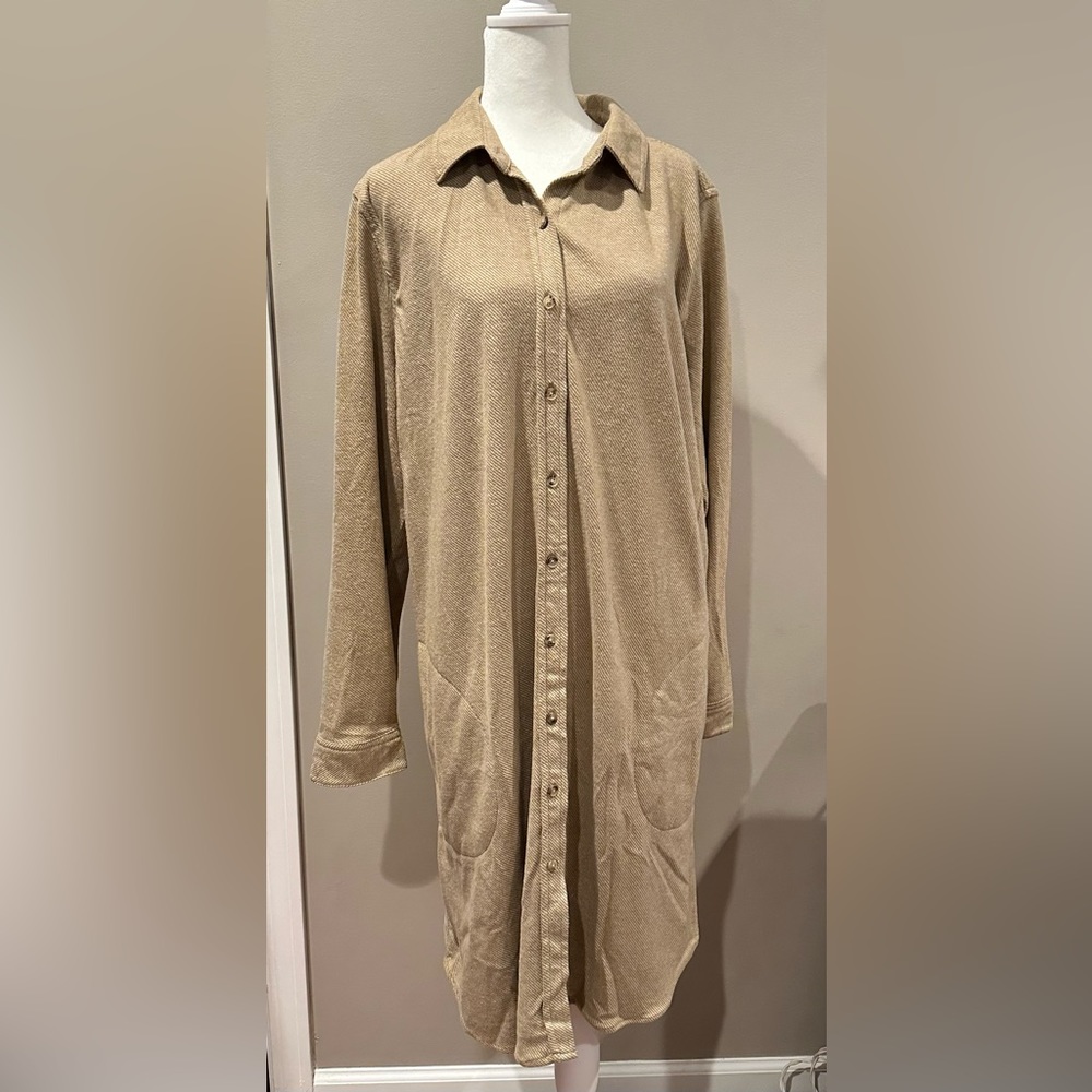 Casa Cabana Long Button Down Shirt Dress